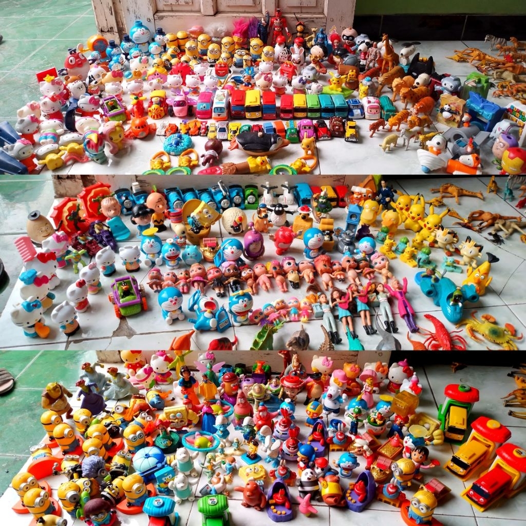 Mainan KILOAN Mcd Happy meal campur Figure Hewan Dino Preloved Bersih