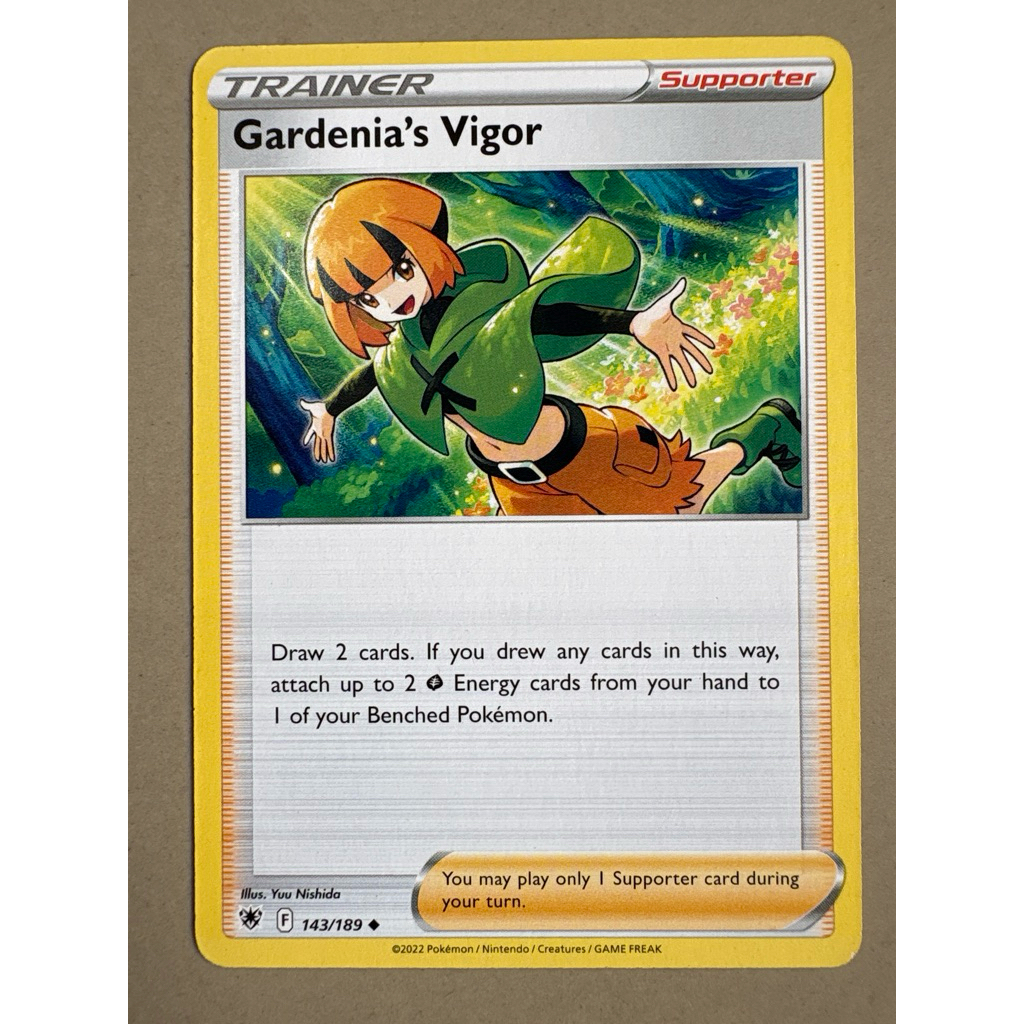 kartu pokemon original common gardenia’s vigor f 143/189