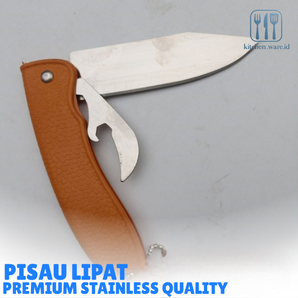 King Balance Pisau Lipat Serbaguna Lipat Camping Outdoor Pisau Buah Portabel Tajam Stainless