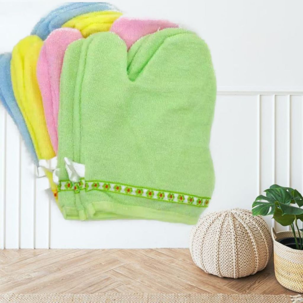 Waslap Handuk Jari 1Pcs Bahan Dua Lapis Kualitas Terbaik