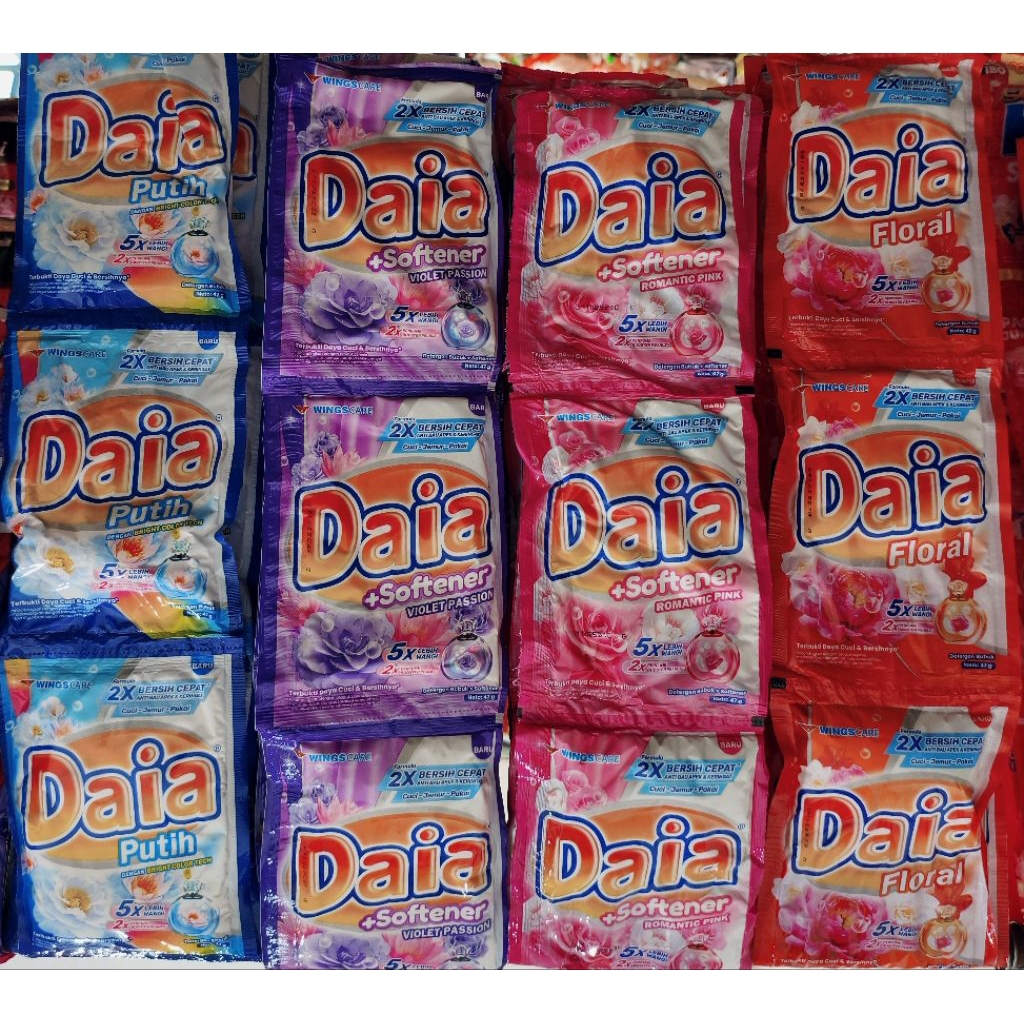 DAIA DETERGEN + SOFTENER SACHET RENCENG 6 PCS