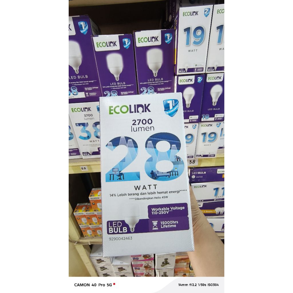 [grosir] lampu led ekolink 28w cahaya putih
