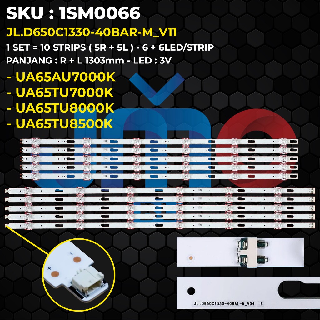 Backlight TV SAMSUNG 65 Inch UA65TU7000 UA65TU8000 UA65AU7000 UA65TU8500 JL.D650C1330-40BAR-M_V11