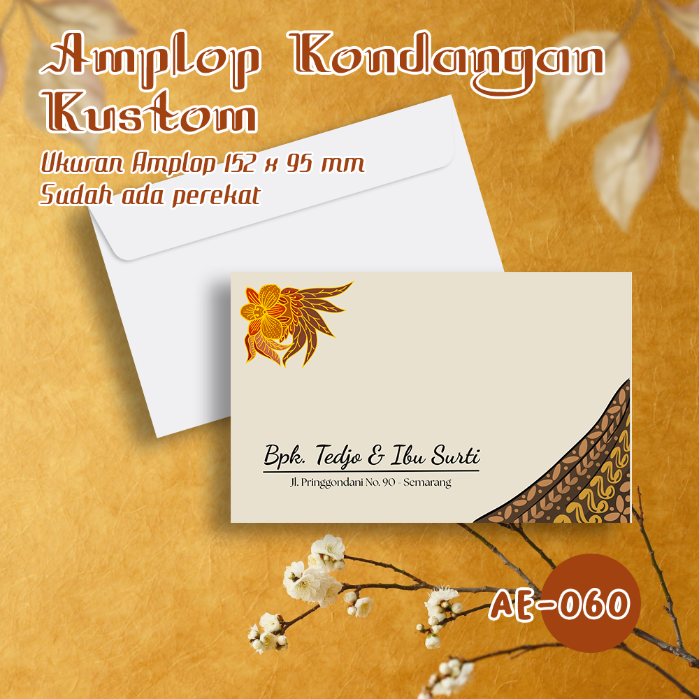 Amplop Kondangan Pernikahan Tema Batik & Wayang | Estetik, Elegan, Unik dan Terjangkau Isi 50 PCS
