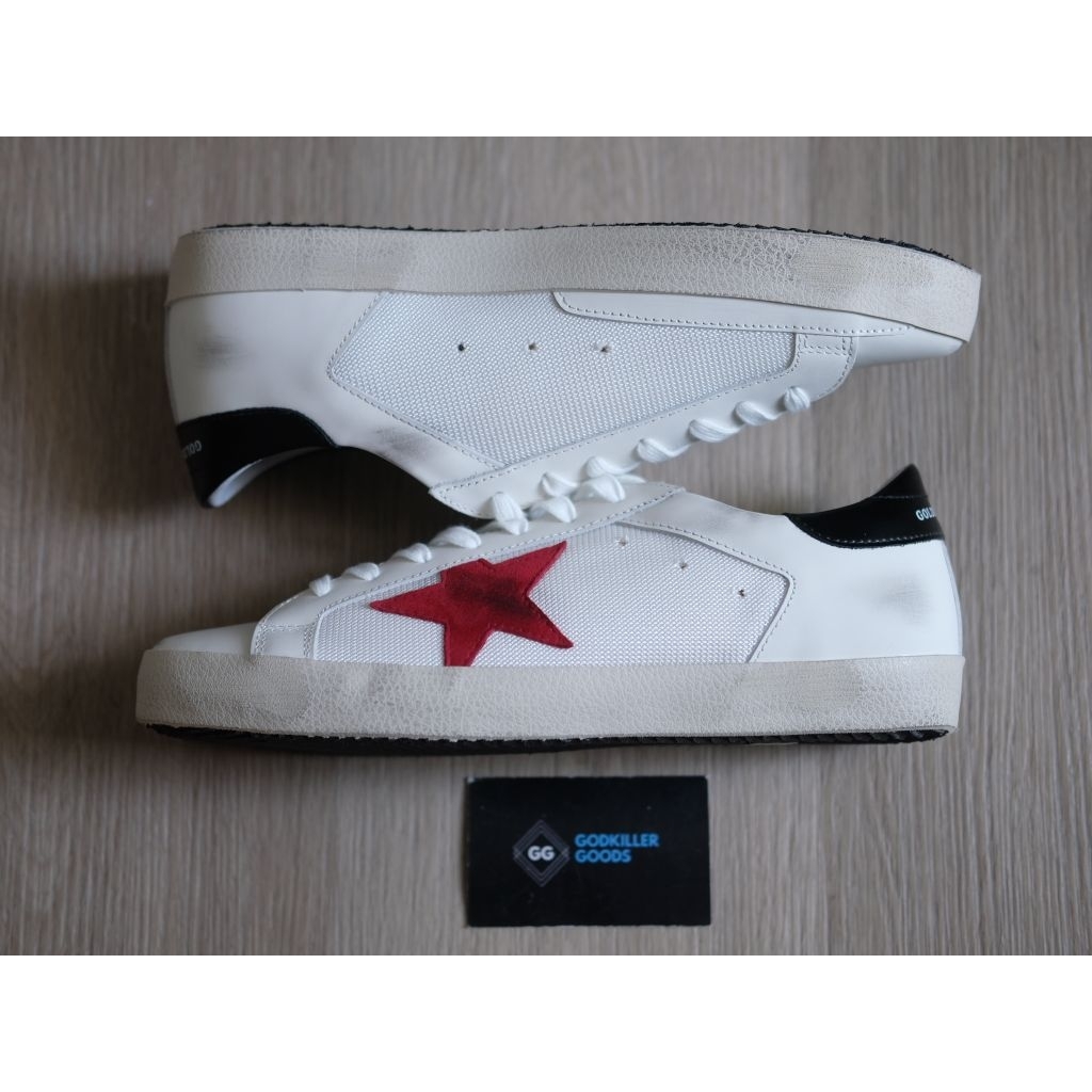 Golden Goose Superstar GGDB Low Top Sneaker Pomegranate Red Star Authentic GK