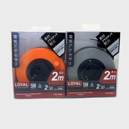 Loyal Ly150 Ly-150 Kabel 2 Meter Box Roll Travel Mini 1 Lubang