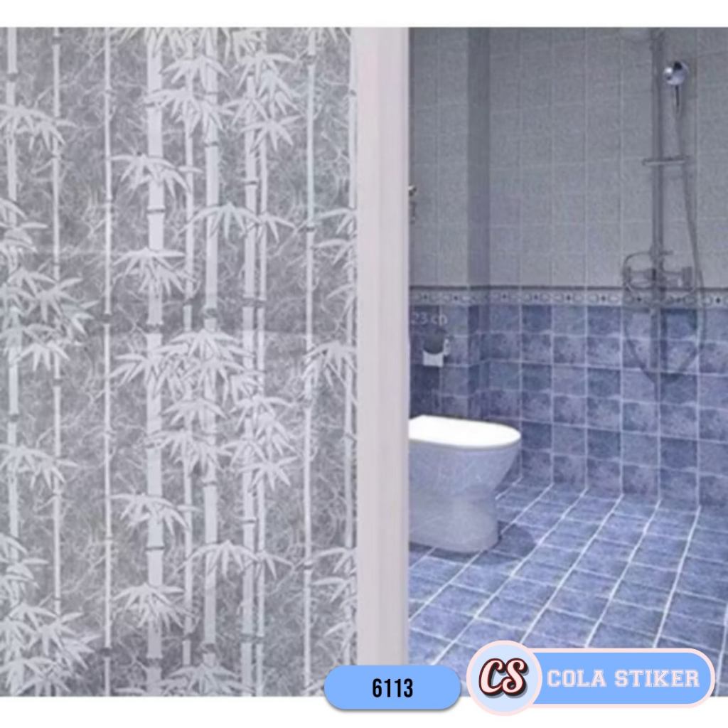 COLA STIKER Wallpaper Kaca Jendela Sudah Ada Lem Motif Bagus 6116 L122cmxP50cm