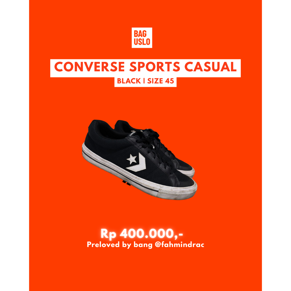 Converse Sports Casual Black | Size 45 | Preloved