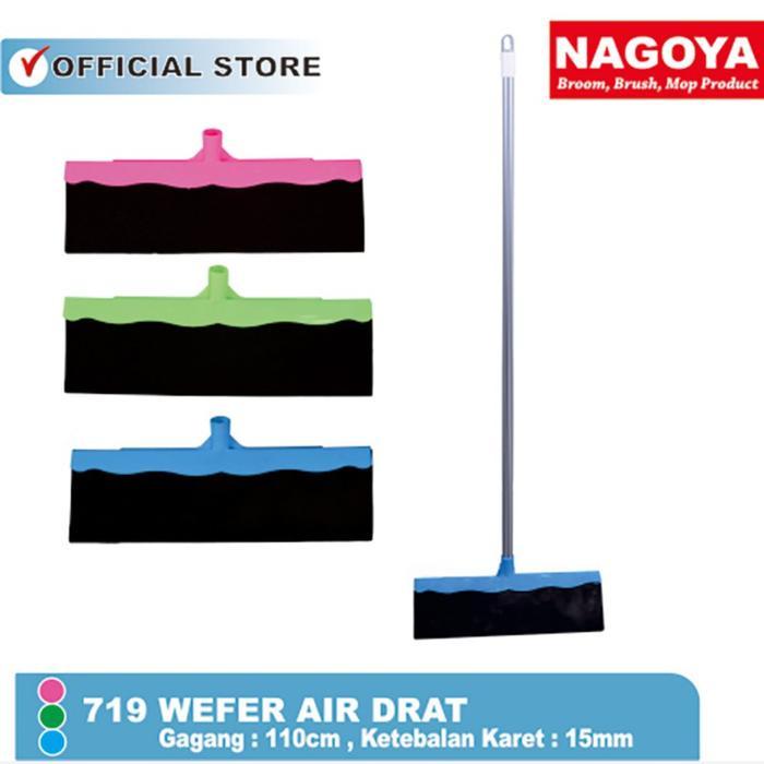 NAGOYA Wifer Lantai 719 Karet Plastik Serbaguna Gagang Panjang / Wiper Wefer Dorongan Air Drat Tebal