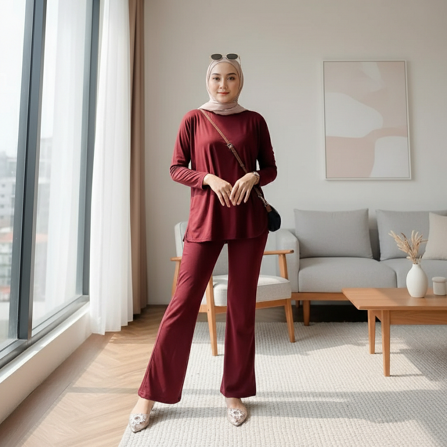 Hasya One Set Celana Cutbray Hana Set Series