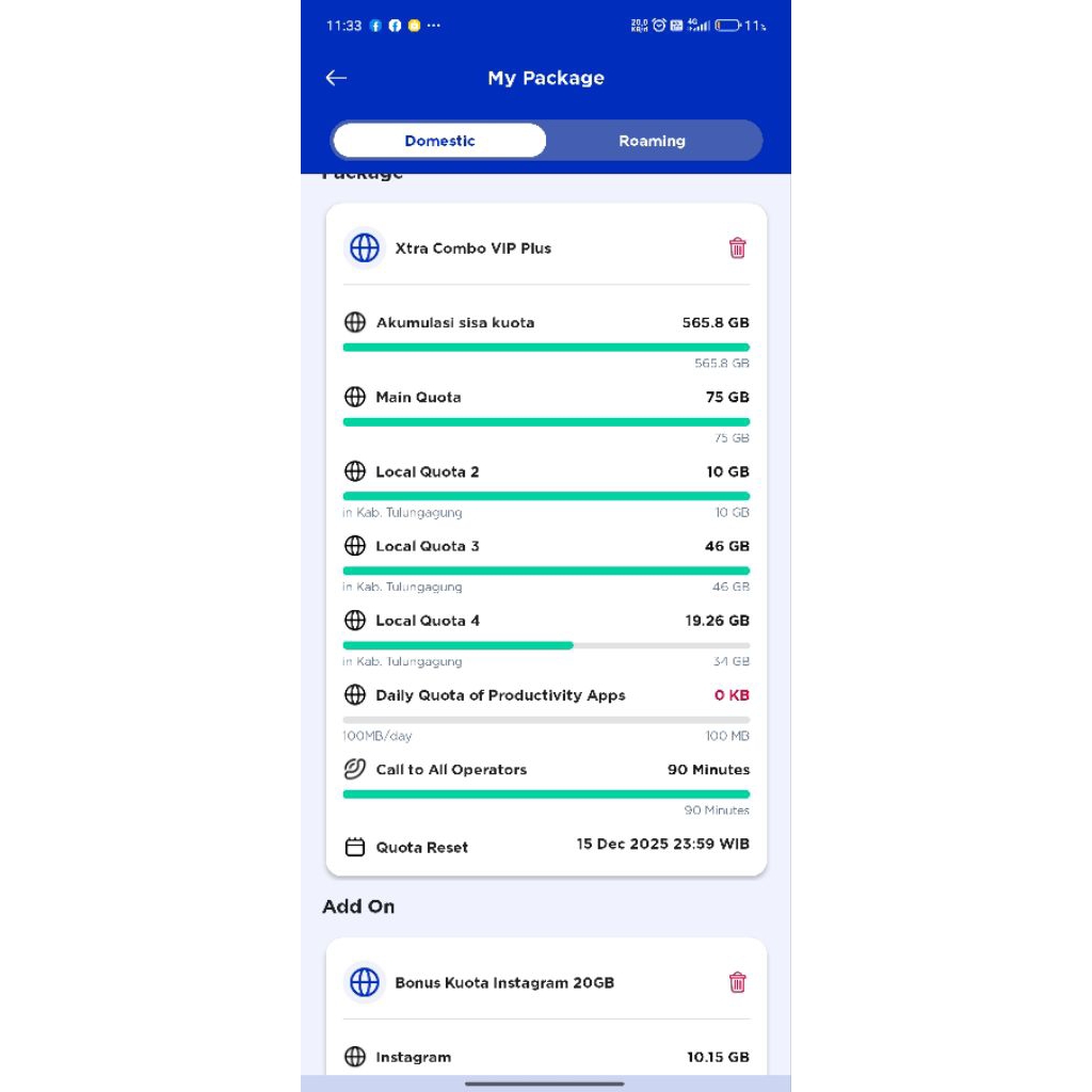 KARTU XL diskon 90% EXTRA COMBO VIP PLUS