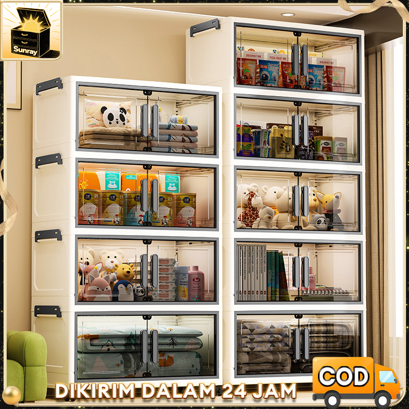 Kecil Lemari Pakaian Minimalis/Lemari Plastik/Lipat Lemari/ Lemari Plastik Susun Multifungsi