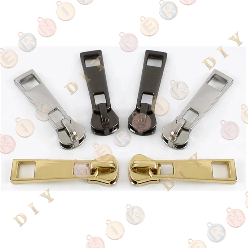 Asesoris Tas Kepala Resleting BESI No. 5 (A) Kotak / Balok (Zipper puller) - (IMPORT)