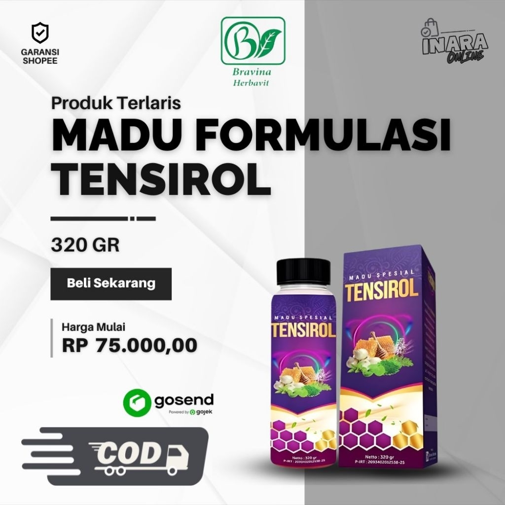 Madu Formulasi untuk Hyper Tensi 320gr - Madu Spesial Bravina Tensirol Bravina Herbavit