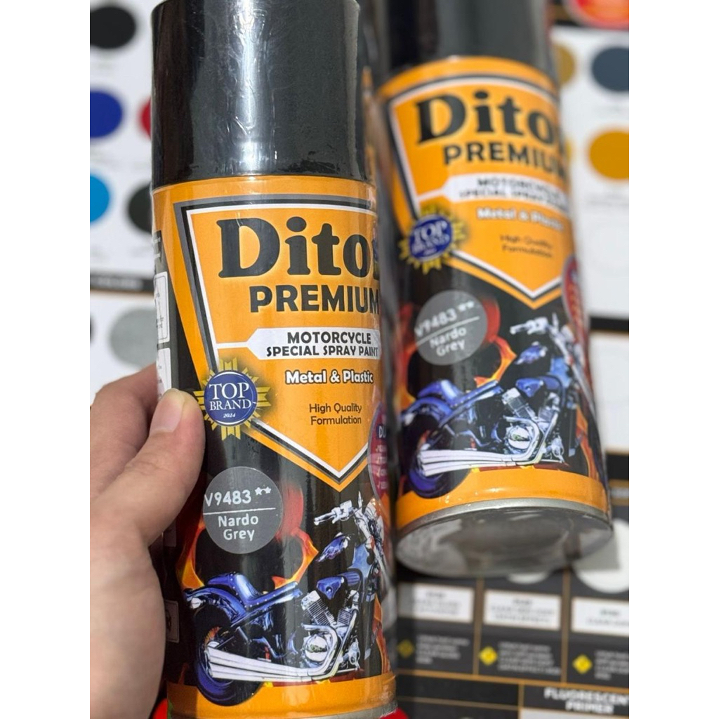 Pilox Diton Premium Nardo Grey** Paket Nardo Grey X Lembayung Blue* || Cat Semprot Body Motor Rangka