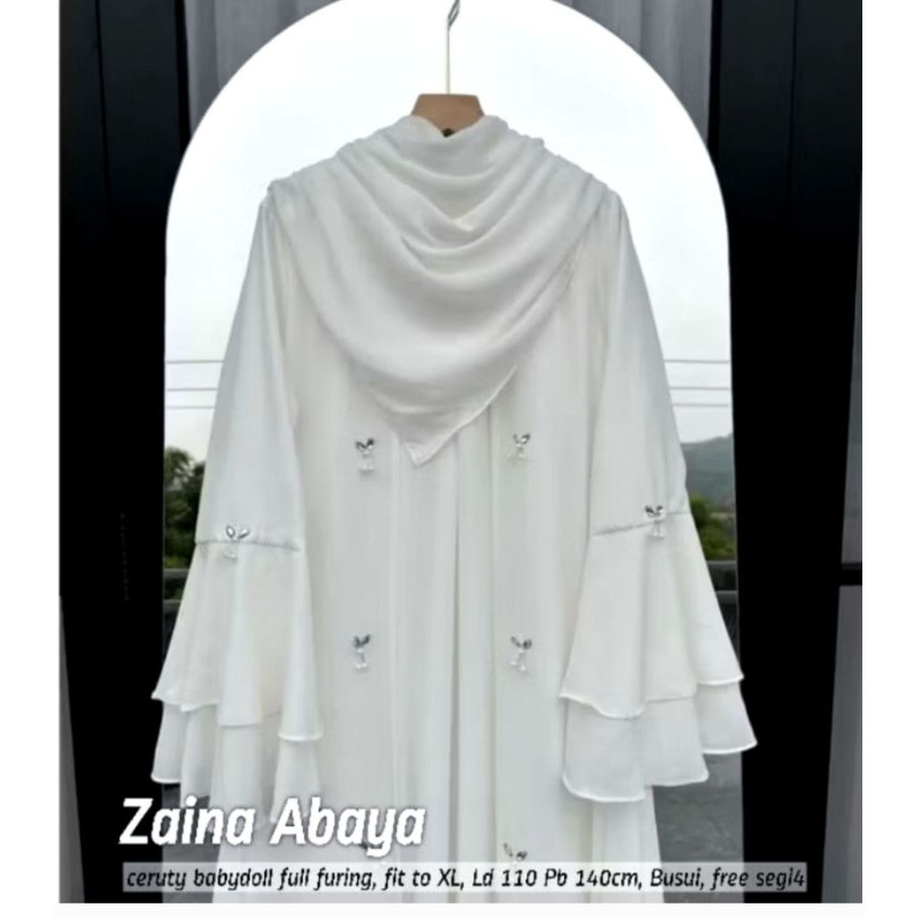 Gamis abaya ZAINA set hijab realpic
