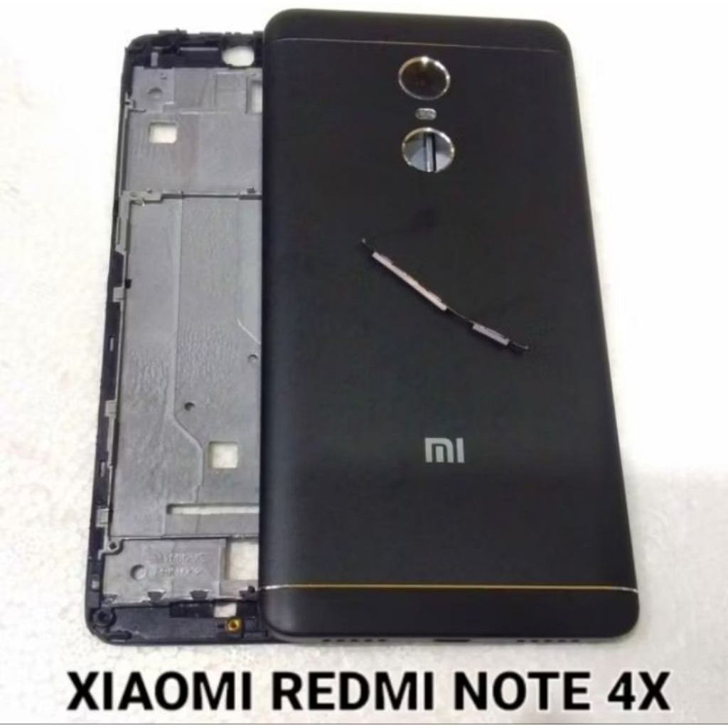Housing Casing Kesing Full Set Xiaomi REDMI Note 4X Snapdragon BackDoor + Frame LCD Fullset + Tombol