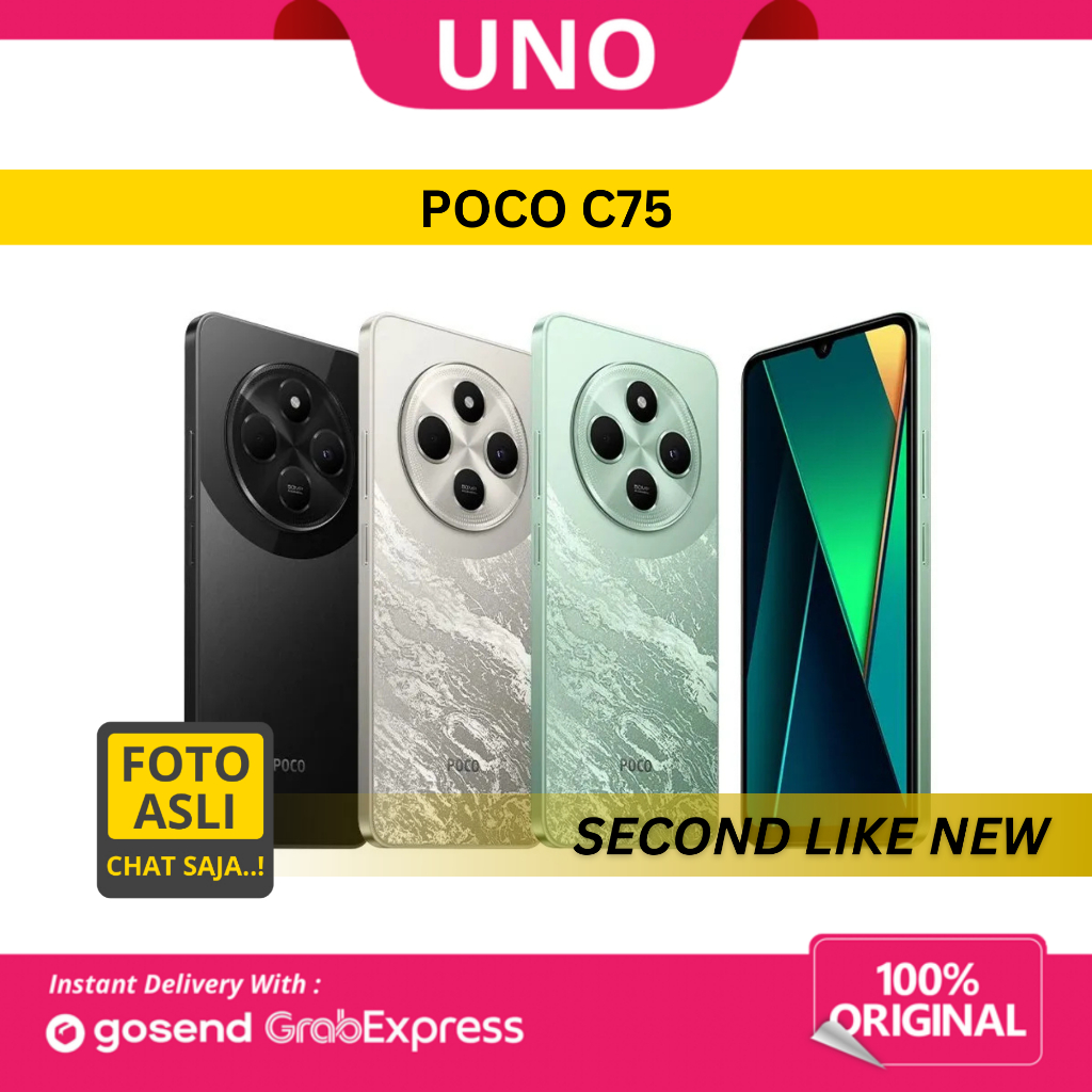 SECOND Poco C75 HP Bekas Garansi Resmi Like New