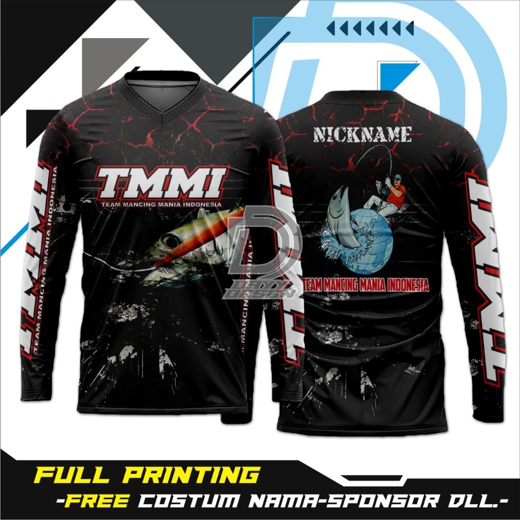Jersey Mancing TMMI, bisa costum nama, Jersey Full Printing
