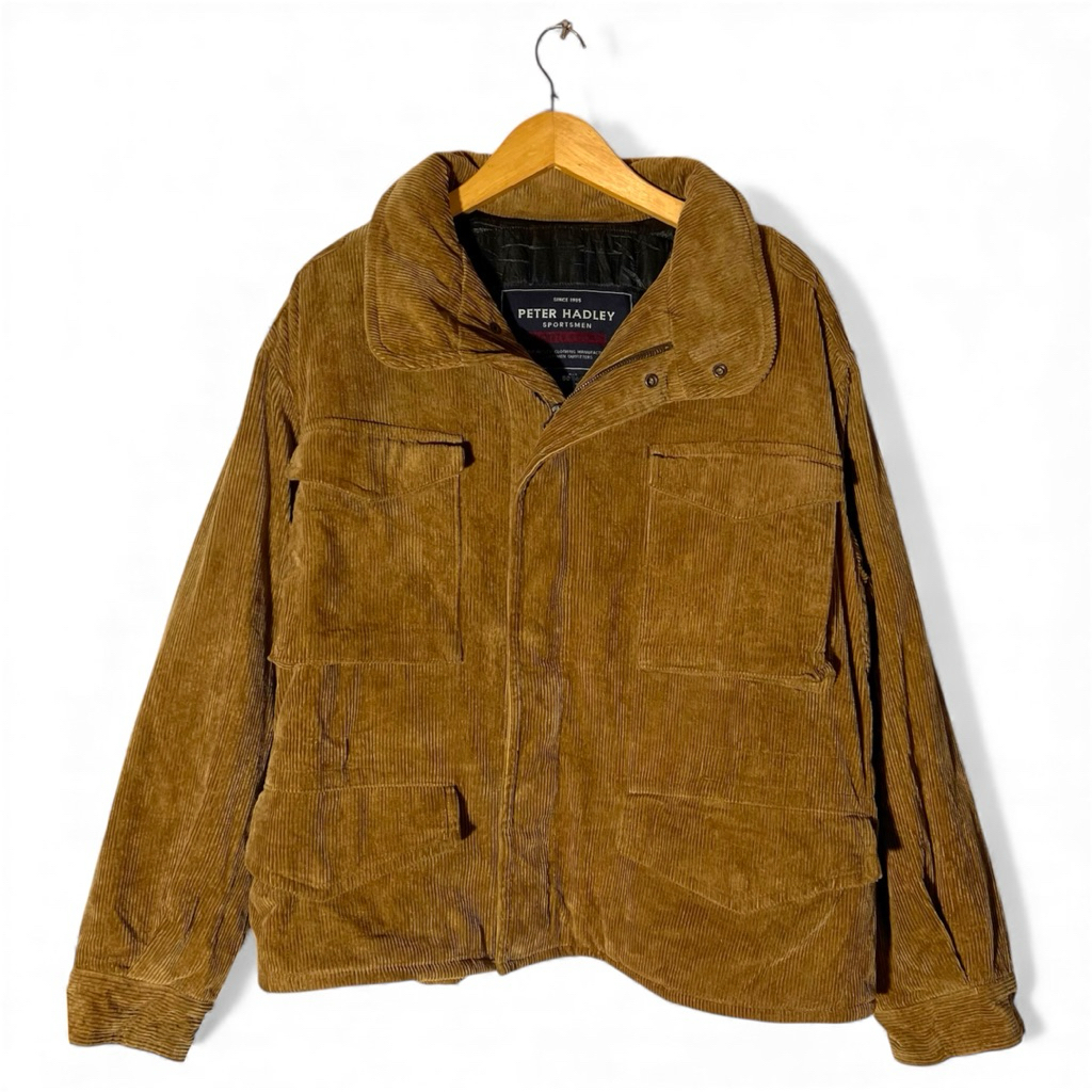 Jacket Corduroy Four Pocket Brown Peter Hadley Authentic Original