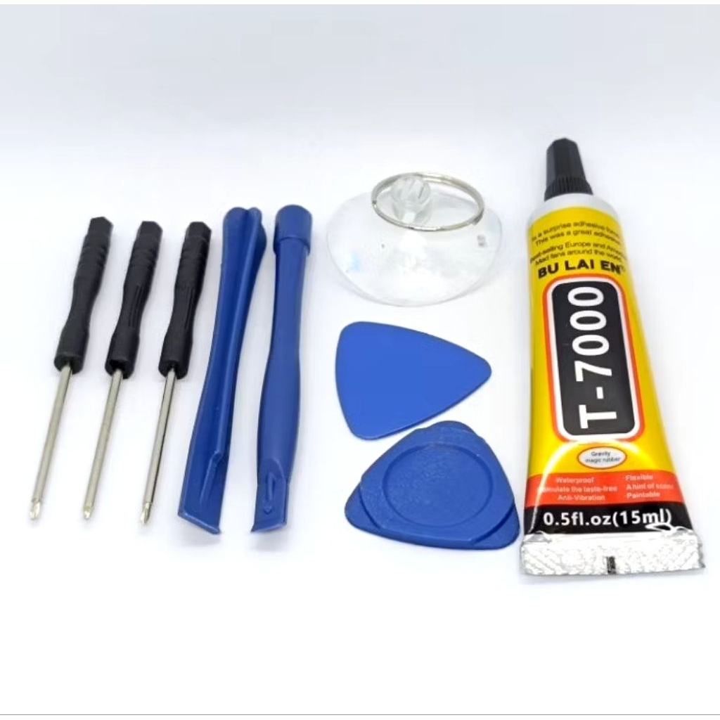 Obeng Set 8 in 1 Obeng Hp / Obeng Mini Set + Lem T7000 15ML + Lem T7000 15ML + Lem T7000 3ML