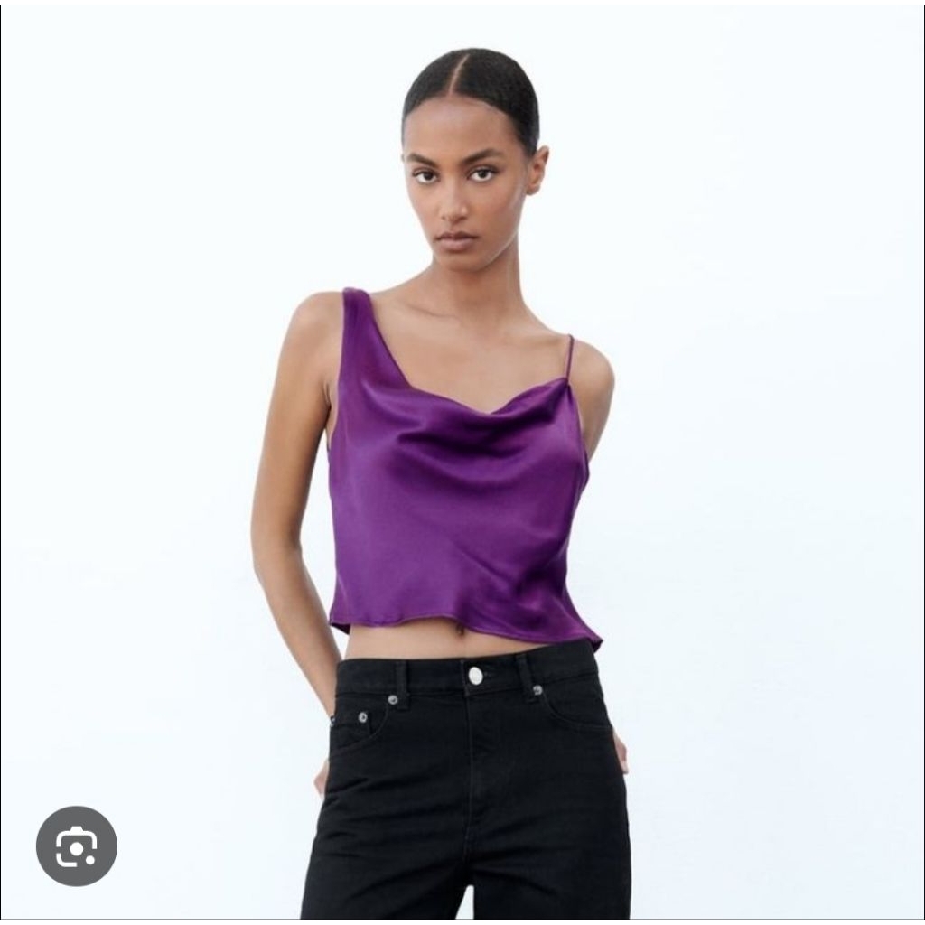ZARA PURPLE SATIN SHIRT