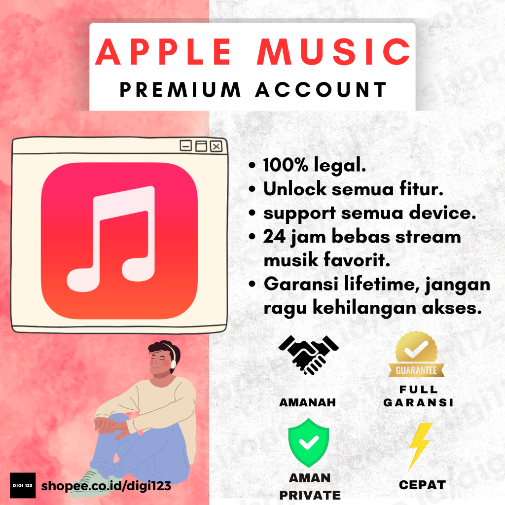 APPLE MUSIC 3 BULAN AKUN PRIBADI MURAH