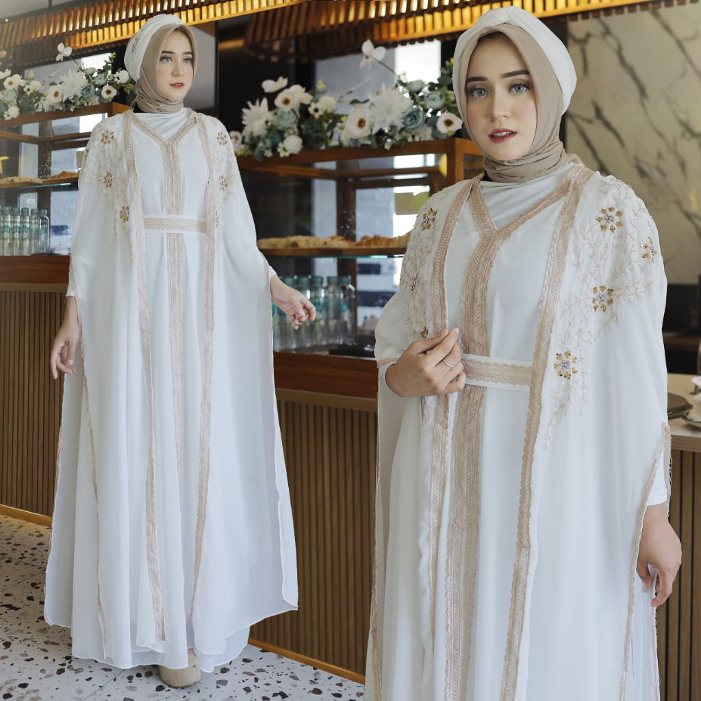 TERLARIS // KAFTAN RIDHAA PREMIUM /KAFTAN PREMIUM TERBARU EDISI LEBARAN 2026 (Full Payet Depan Dan B