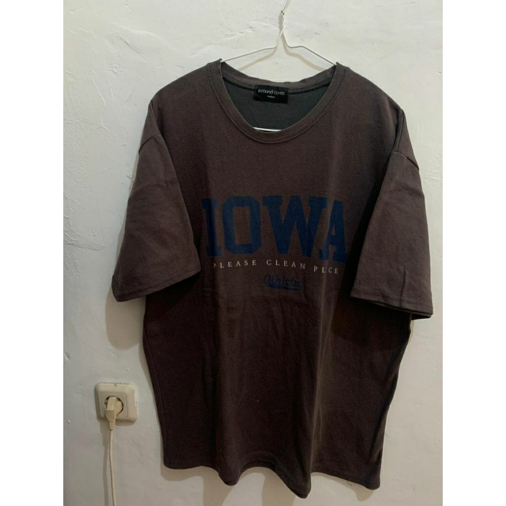 Kaos Tebal IOWA warna dark grey by Acover