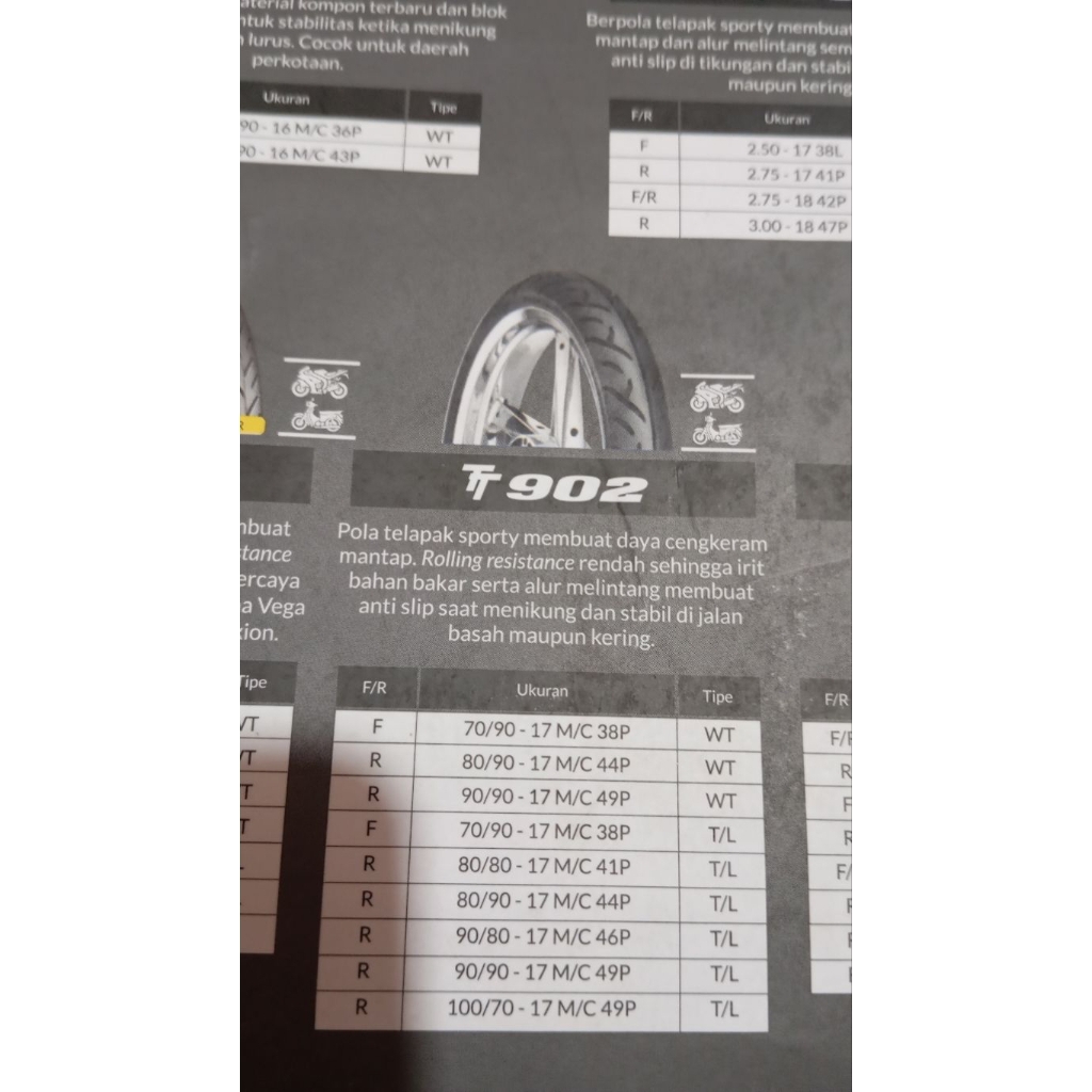 Dunlop 90/80-17 M/C TT902 T/L 46P