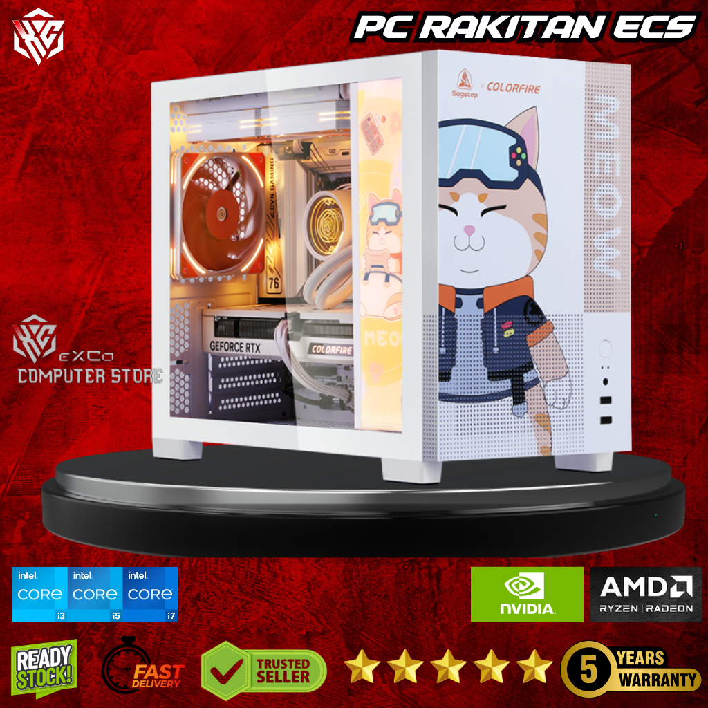 PC RAKITAN ECS GAMING - I5 12400F | RTX 4060 | 32GB | 1TB