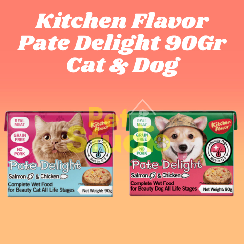 Kitchen Flavor Pate Delight Wet Food Cat & Dog Kemasan 90Gr