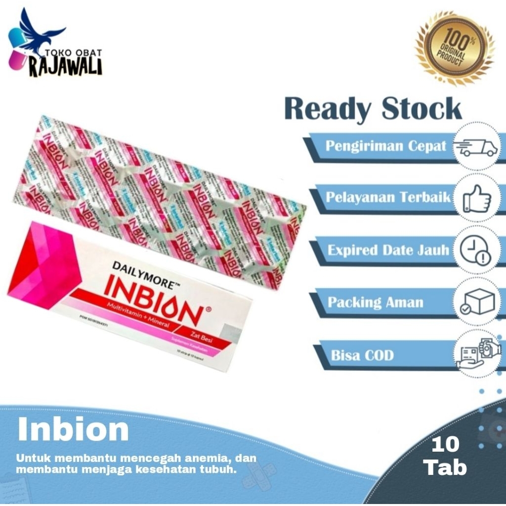 Inbion multivitamin dan mineral perstrip 10 tab