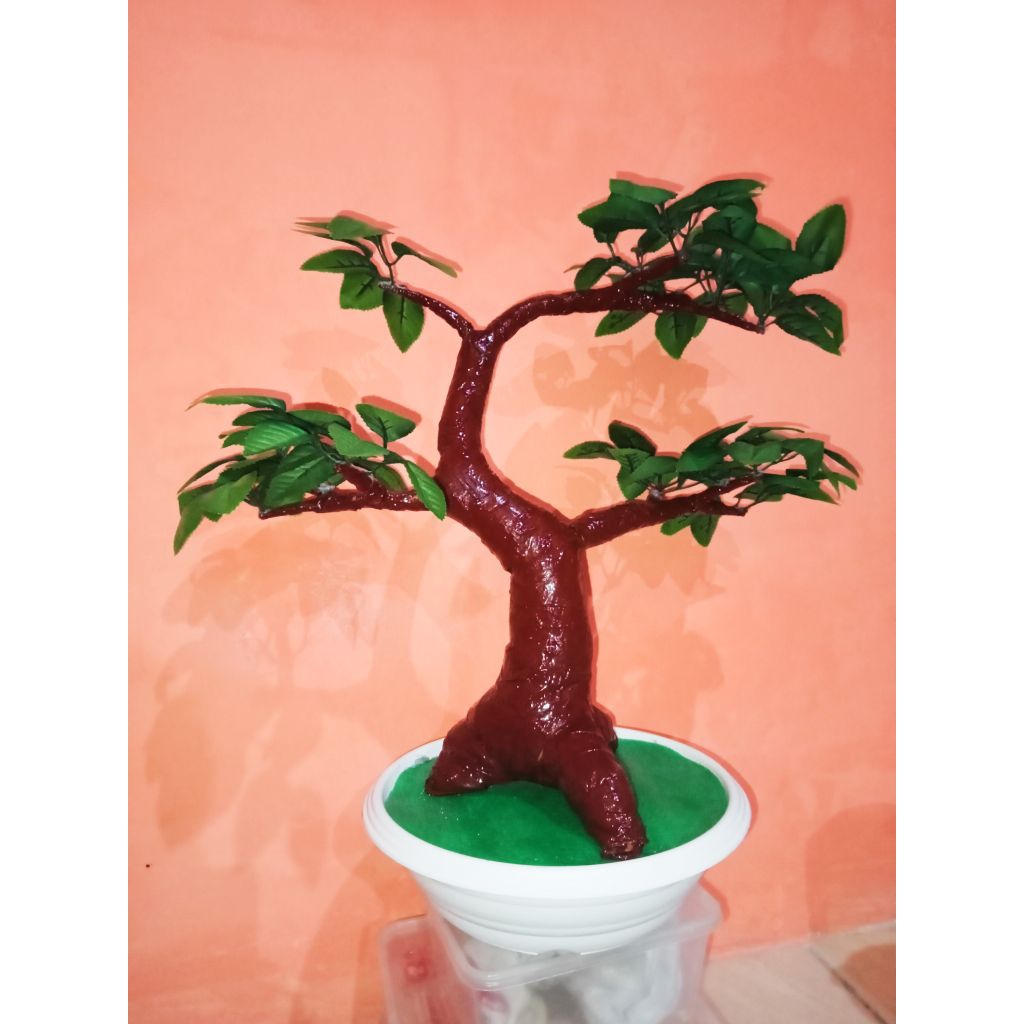 bonsai besar tinggi 45cm bahan plastik awet anti rayap