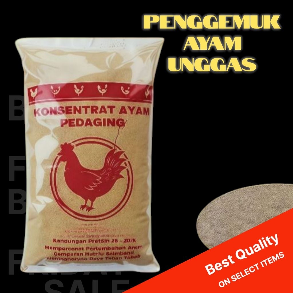 konsentrat campuran pakan ayam pedaging penggemuk ayam dan unggas