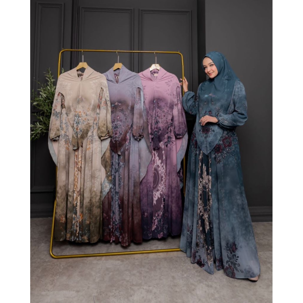 BAHIRA SET SERIES BY ALLAWIYAH  SYARI GAMIS SETT KBIMAR GAMIS MEWAH SETT. SYARI EDISI LEBARAN PREMIU