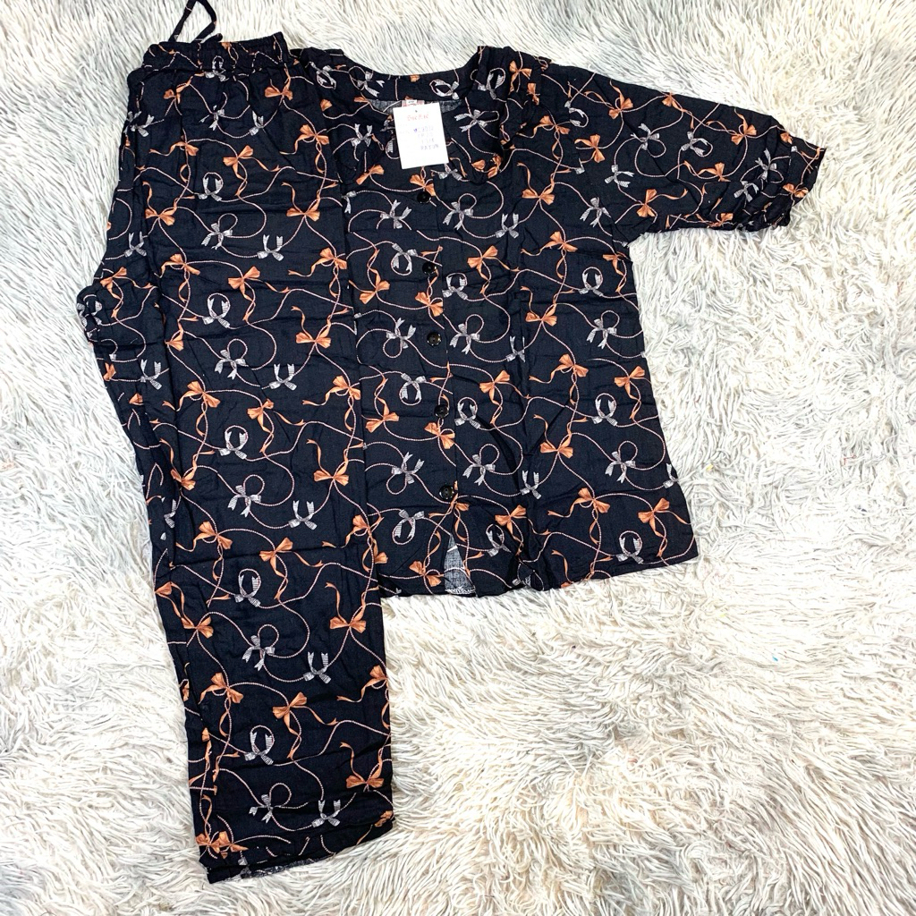 Tebobok - Stelan ABG Rayon Sielie Cp Lengan 3/4 | Baju Tidur Sielie