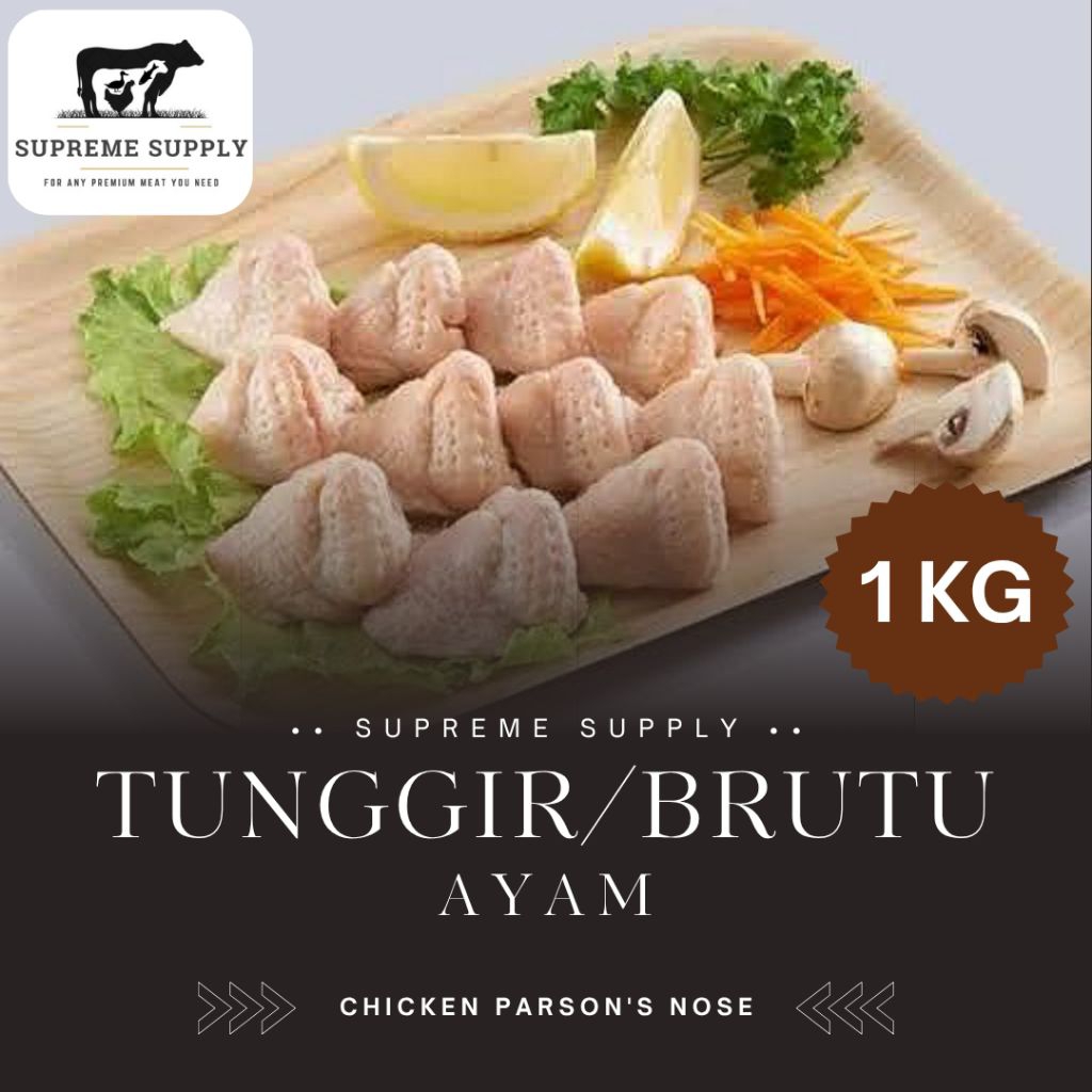 PREMIUM Brutu Tunggir Ayam 1 kg | Fresh Halal Organic Chicken Pygostyle | Ikan Daging Sapi Ayam Bebe