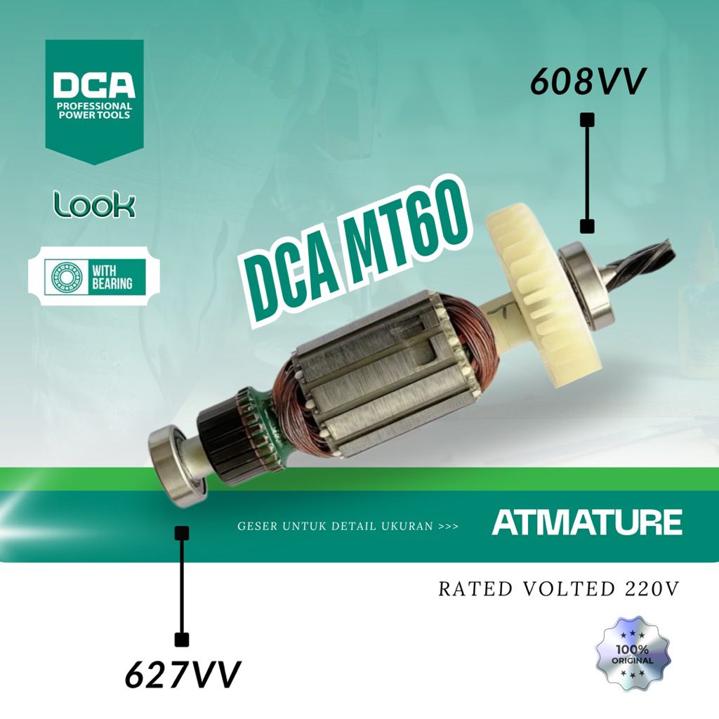 DCA Armature Angker MT60 MT602 Mesin Bor 10mm Maktec – 100% Tembaga Original