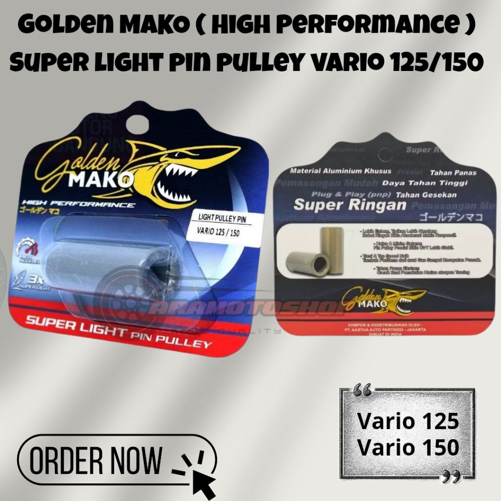 Bushing Bosh Rumah Roller Pin Pulley Golden Mako High Performance - Vario 125/150