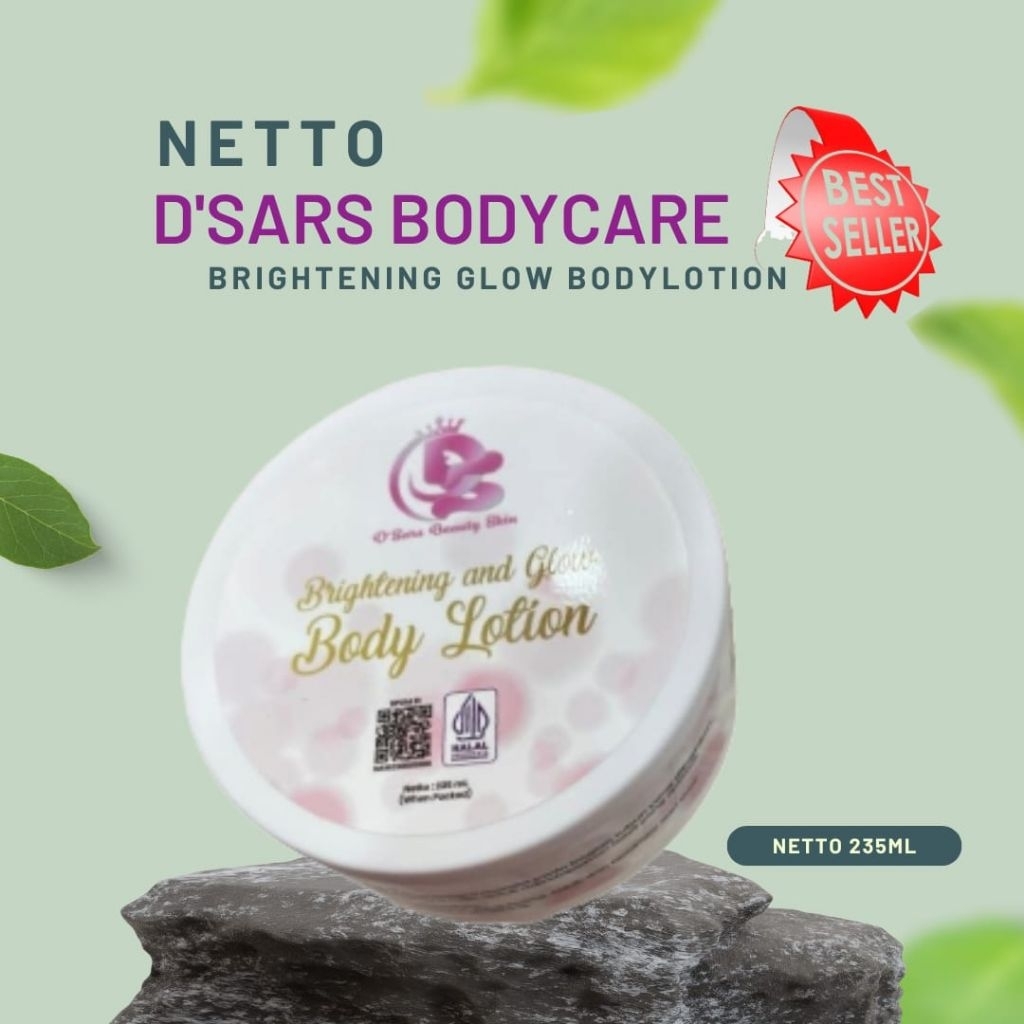 Brightening & Glow body lotion D'sars Beauty Skin kemasan besar