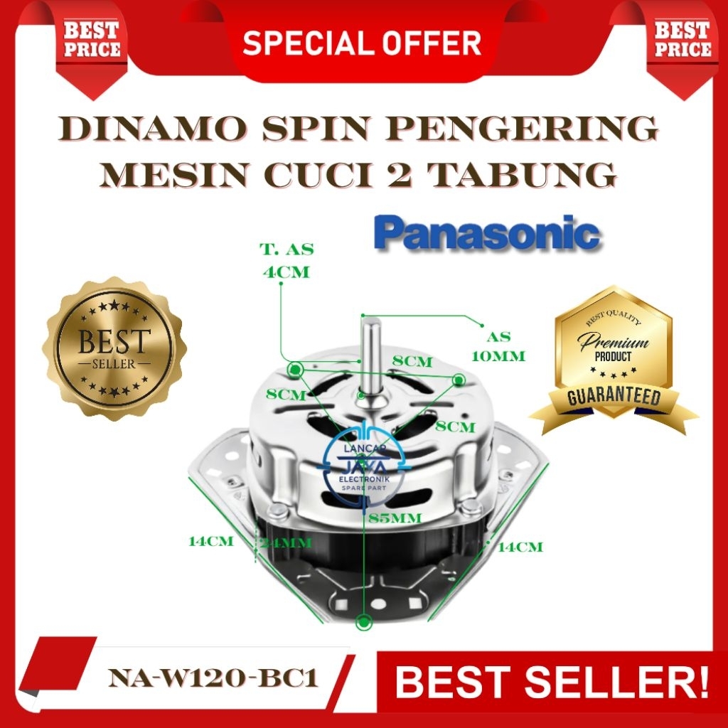 NA-W120BC1-Dinamo Motor Pengering Mesin Cuci Panasonic 2 Tabung – Gulungan Tembaga - Top Quality Pro