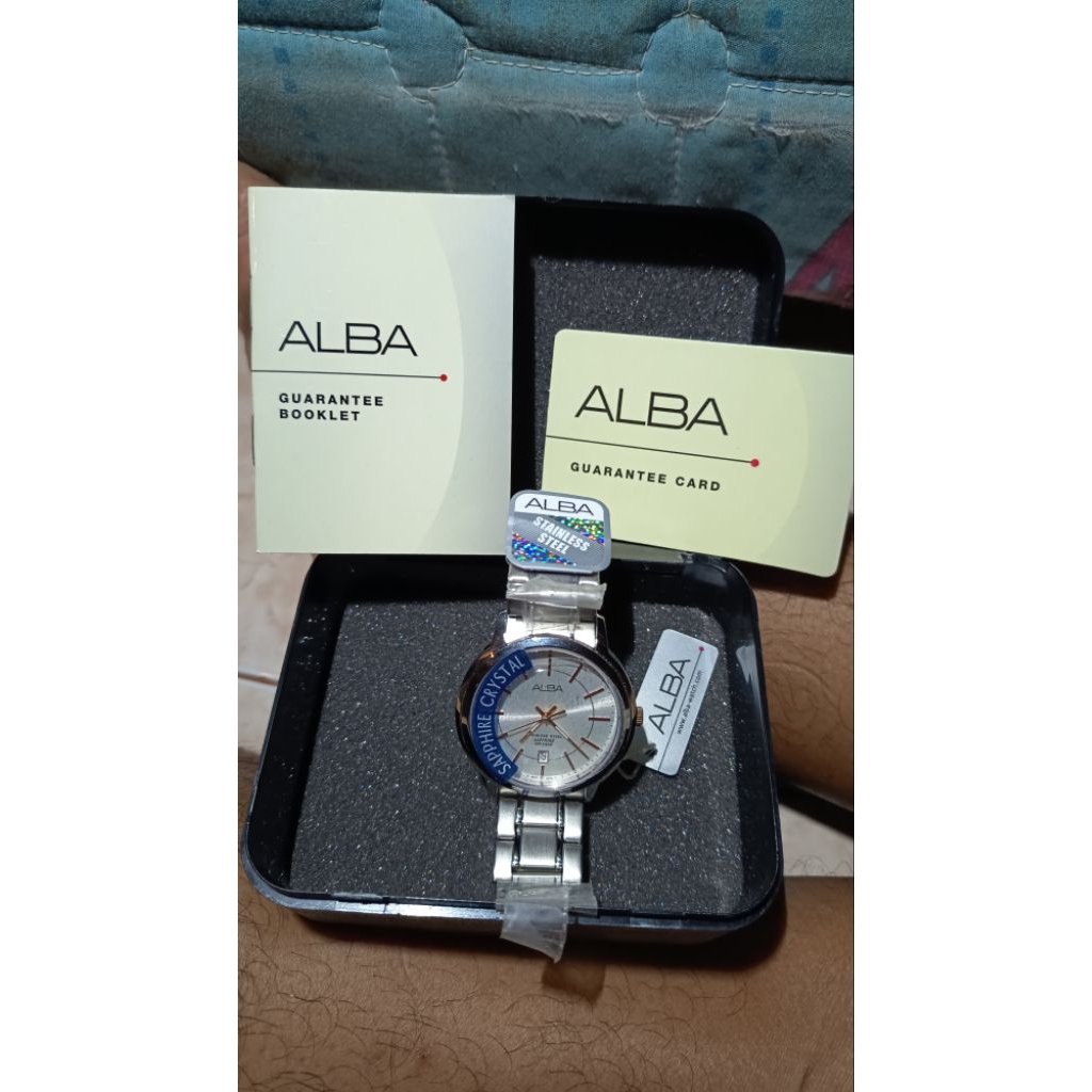 Arloji Jam Tangan ALBA SAPPHIRE CRYSTAL