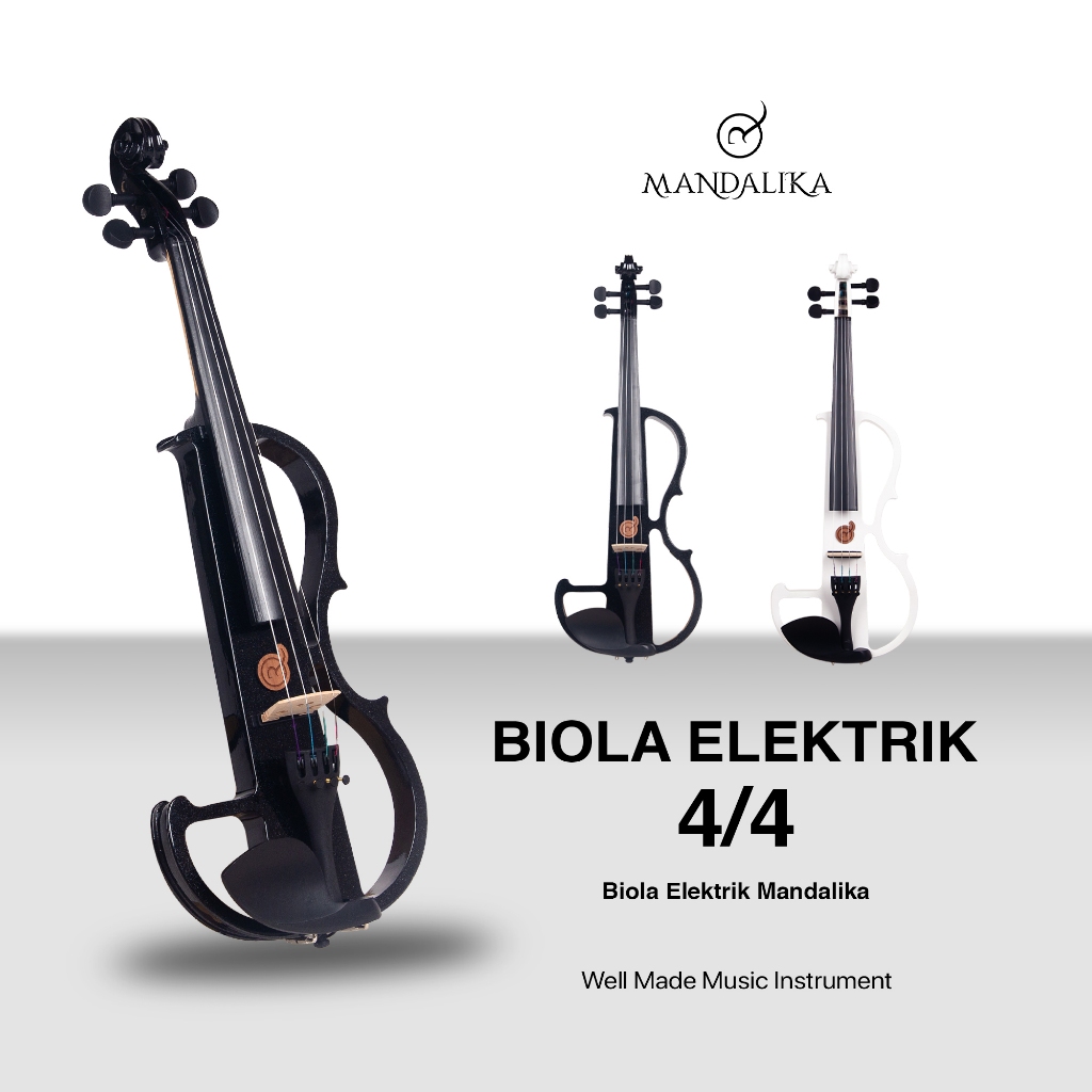 Biola/Violin Elektrik Mandalika Music Size 4/4 Hitam