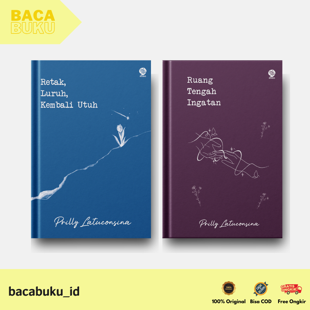 BUKU RETAK, LURUH, KEMBALI UTUH & BUKU RUANG TENGAH INGATAN by Prilly Latuconsina - Pastel Books