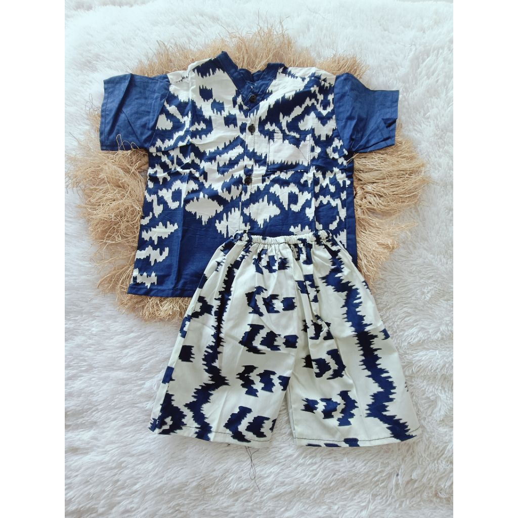setelan batik anak laki-laki usia 0-2 tahun / baju batik anak laki-laki
