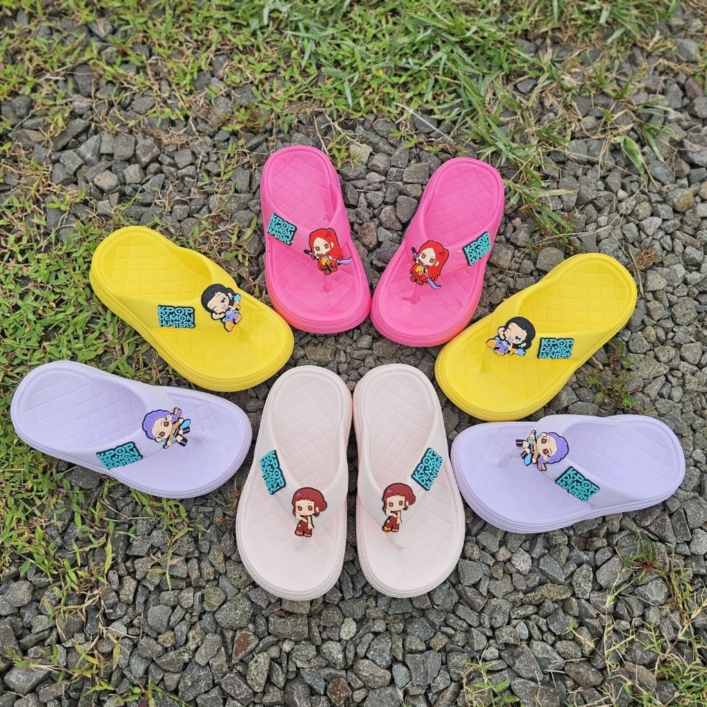 Sandal Jepit Kpop Anak Perempuan Sandal Demon Hunters Kekinian - VAN6802-1