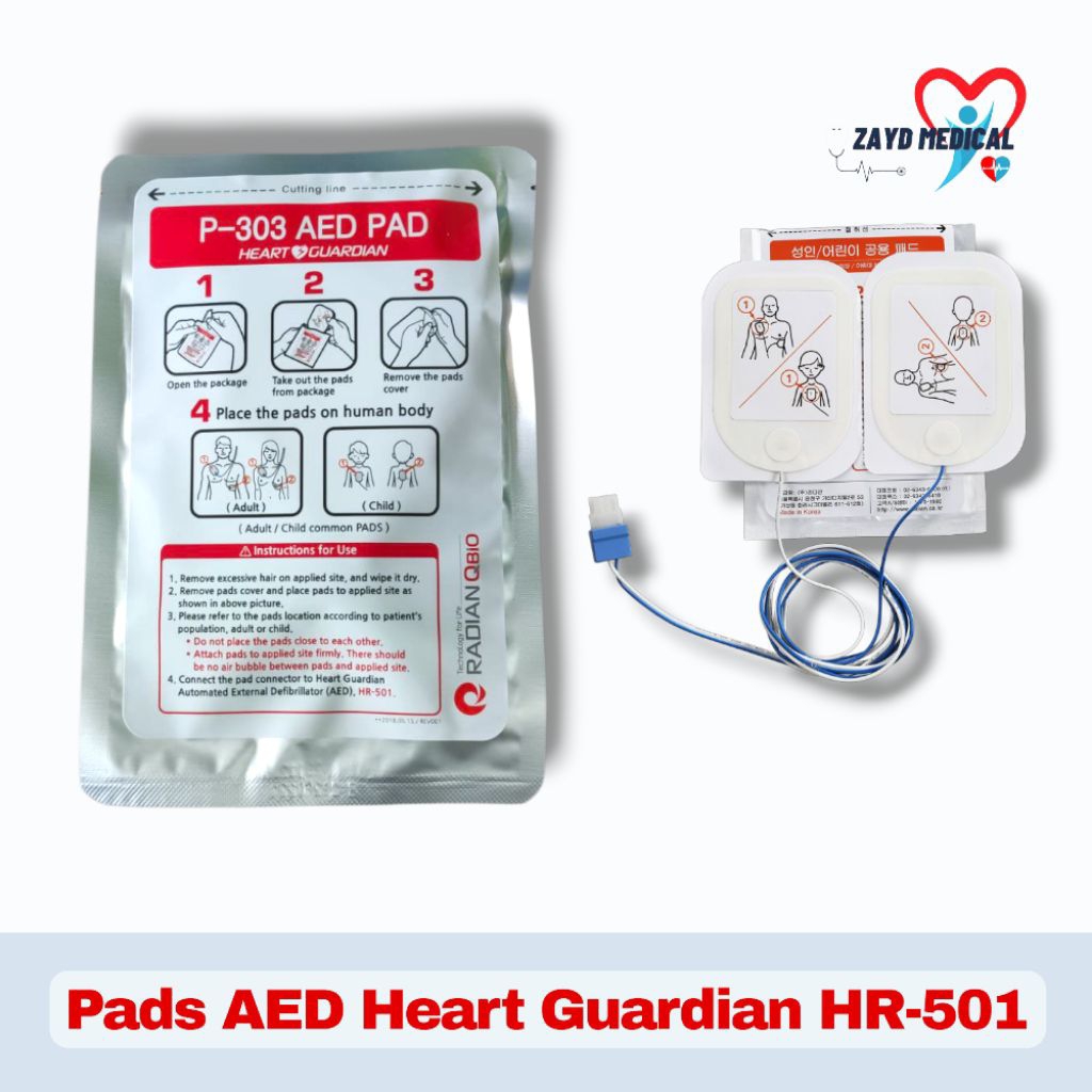Pads AED Heart guardian HR-501/ Pad AED Defibrillator Heart guardian