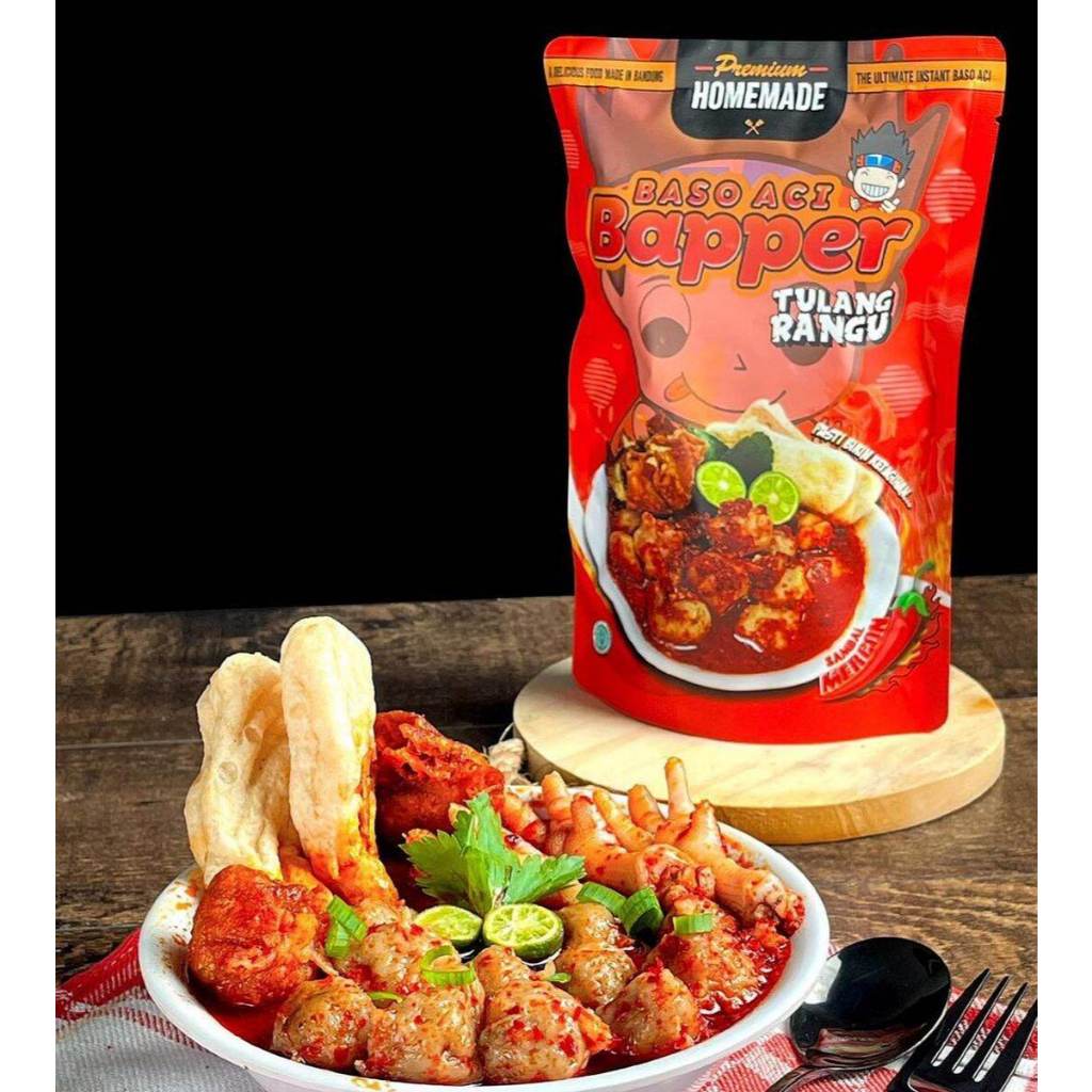 BASO ACI BAPPER TULANG RANGU SAMBAL MERCON BAKSO BAPER BOCI HALAL FROZEN FOOD SAMBAL MERCON