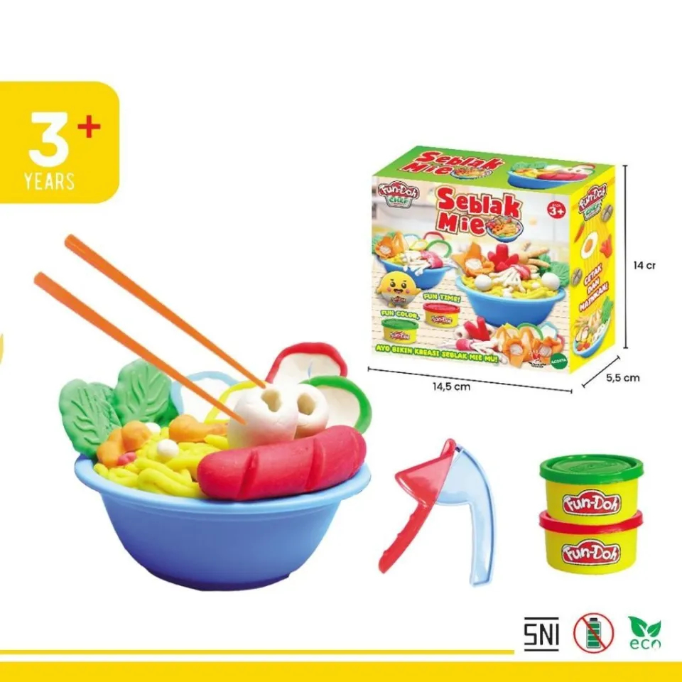 MAINAN ANAK FUN DOH SEBLAK MIE / MAINAN LILIN EDUKASI ANAK